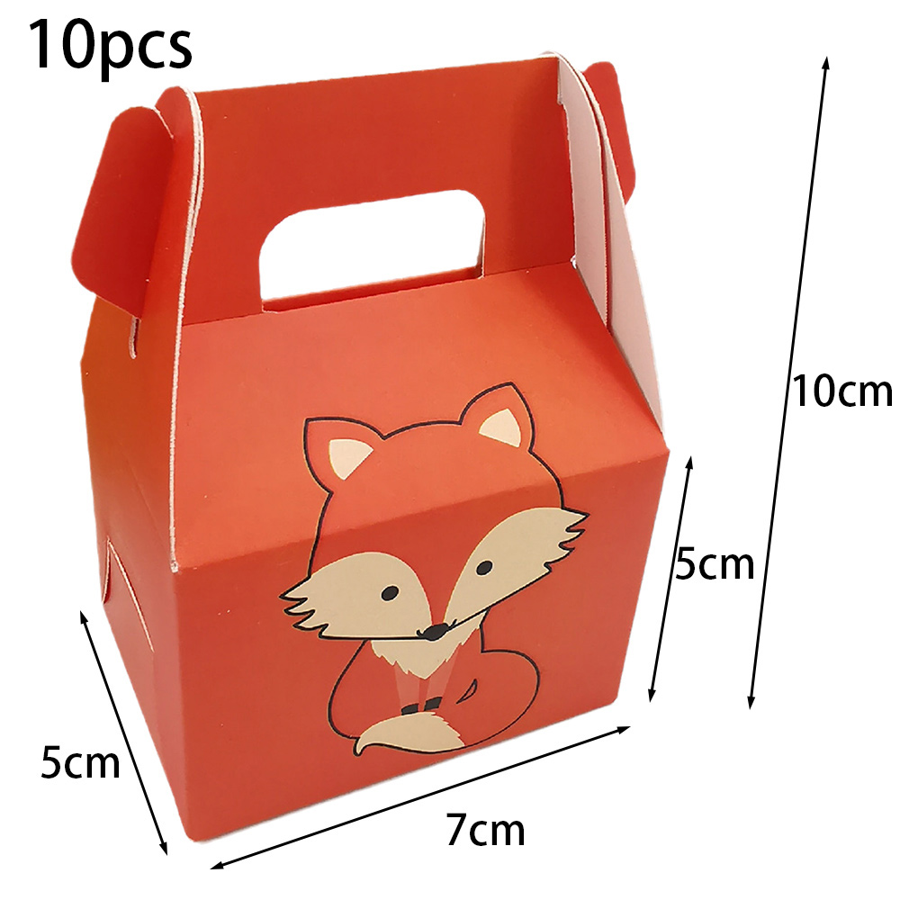 Fox Birthday Decorations Fox Plates Cupake Toppers Plastic Straws Supplies Fox Baby Shower Decoration Kids: Clear