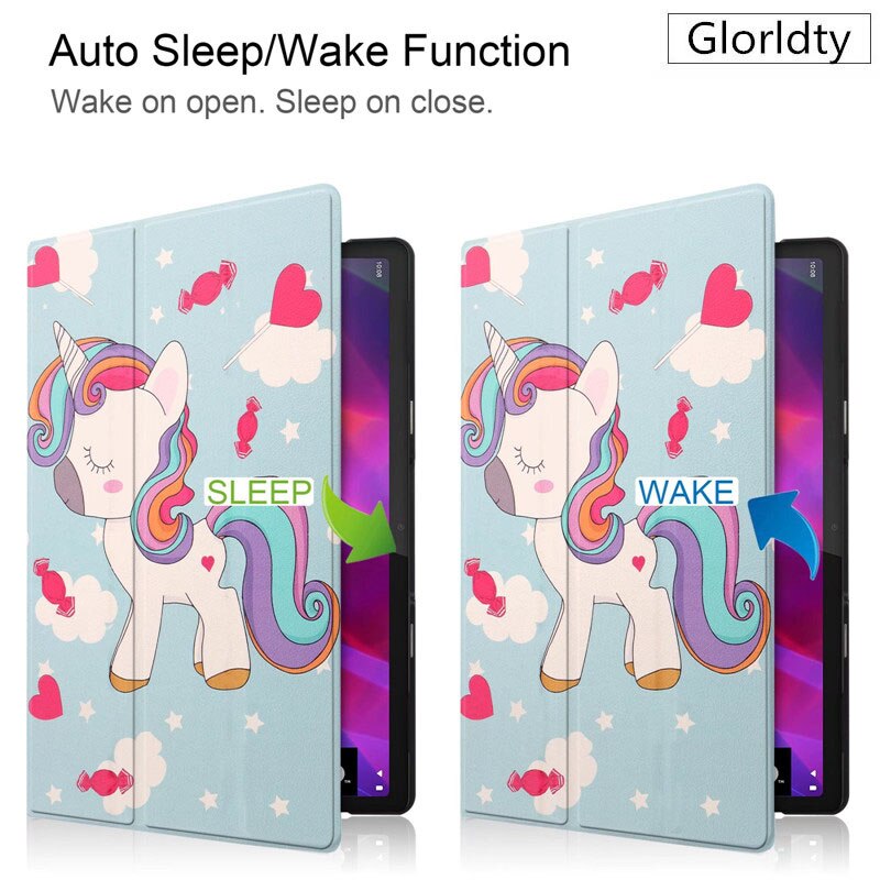 Geschilderd Funda Voor Lenovo Yoga Tab 11 Case YT-J706F Pu Lederen Flip Etui Voor Lenovo Yoga Tab 11 Yt j706F Tablet Coque + Pen