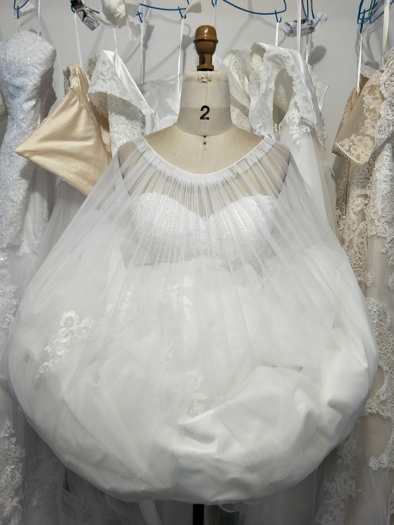 Tule onderrok, plooirok, slip voor bruidsjurk, buddy petticoat, beschermt je tegen toiletwater, beschermt tegen toiletschade, jupon