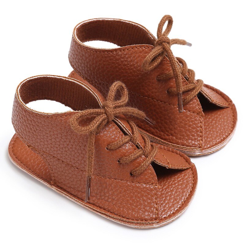 Baby Girl Sandals Handsome Baby Boys Shoes PU Leather Baby Sandals Soft Soled Anti-Slip Newborn Baby Boy Sandals: C / 2