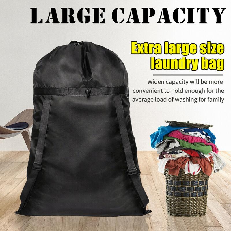 Polyester Waterproof Heavy Backpack Laundry Bag Camping Travel Large Clothes Storage Bag Household Dirty Clothes Bag