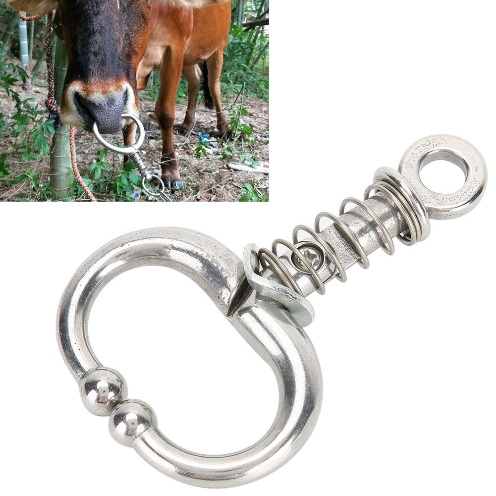 Fjädertyp tjur ko nos tång boskap nos ring djur utrustning tillbehör (fjäder typ ko nos ring)