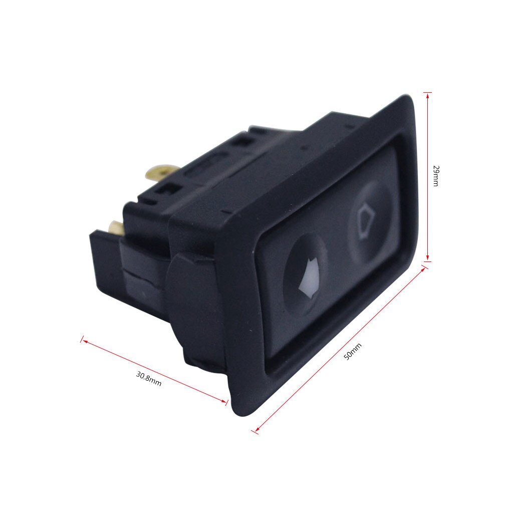 Interrupteur universel pour vitres de voiture, 6 broches, 12V, 24V, marche/arrêt, commande de Console SPST, boutons poussoirs
