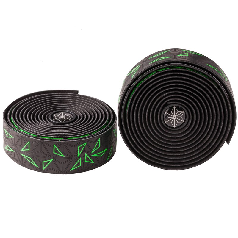 Racefiets Stuurlint Zachte Ademende Mtb Racefiets Stuur Riem Anti-Slip Pu + Eva Stuur Strap fiets Accessoires: Melange Green