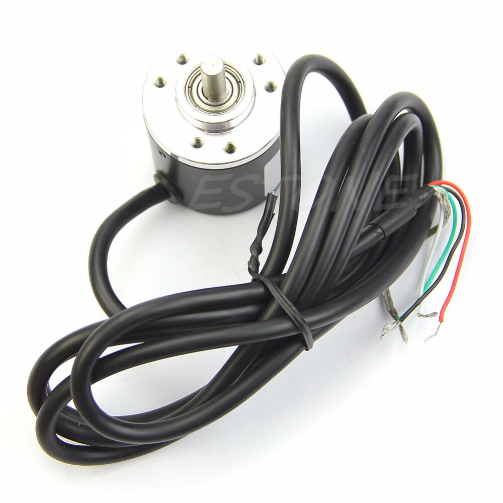 1Pc Encoder 600 P / R 5V-24V Incrementele Ab 2 Fase 6Mm as + Koppeling