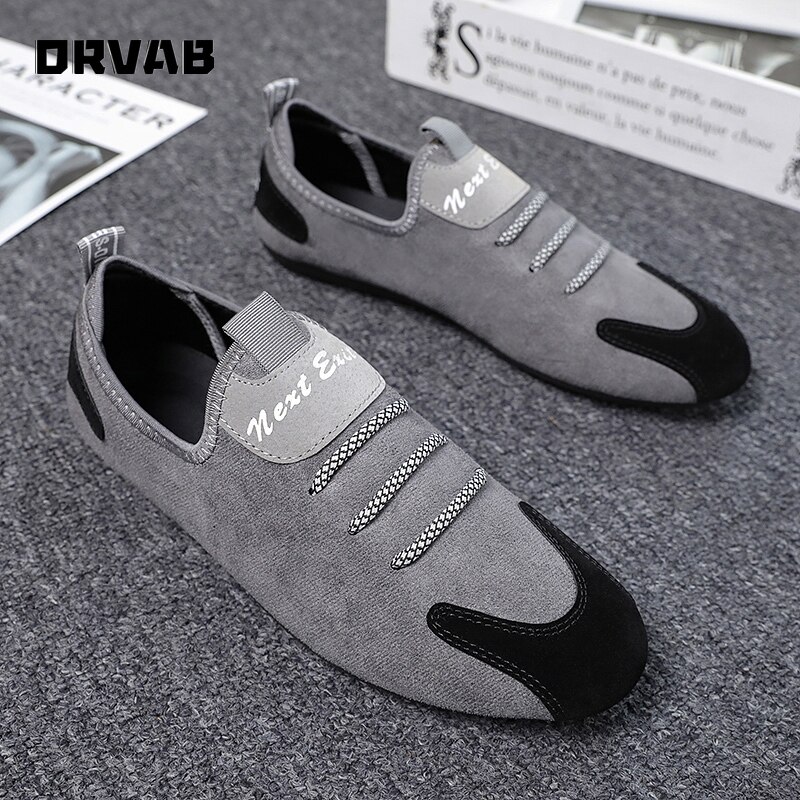 Mocassins de conduite pour hommes, chaussures à la , couleurs mixtes noir et rouge, baskets souples et confortables, mocassins d'été,