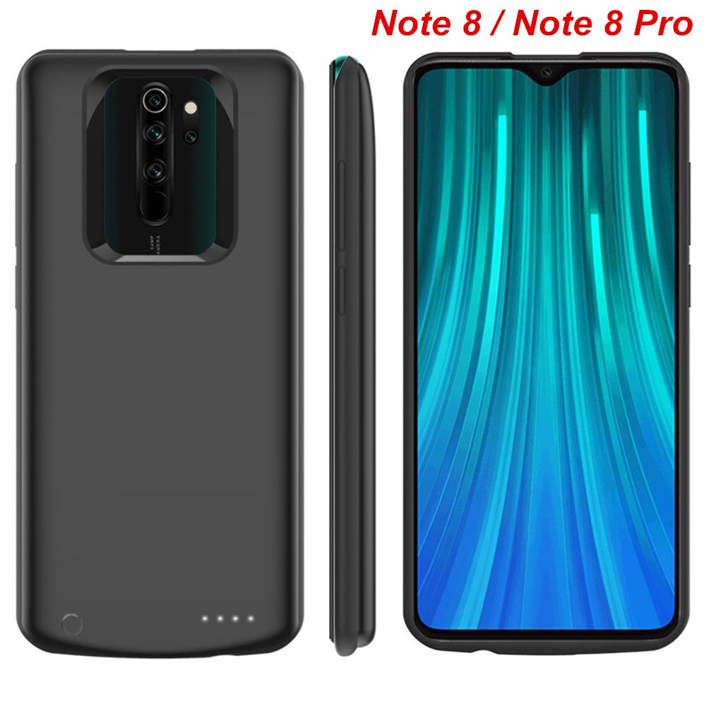 For Xiaomi Redmi Note 8 Note 8 Pro Battery Case Smart Charger Case Cover 6500 Mah Power Bank Note 8 Pro Battery Case