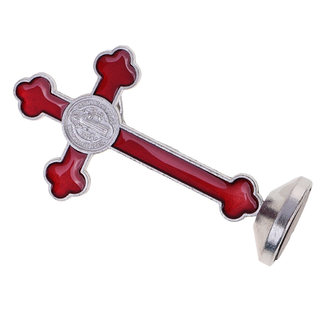 3 tums krucifix modell jesus figur metallstaty med magnetisk bas, katolska kristna dekorationer