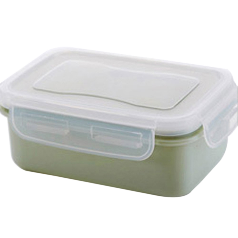 Kitchen Small Lunch Box Round Rectangular Bento Box Non-slip Sealed Box Plastic Storage Box Multi-color optional Saving Space: BG