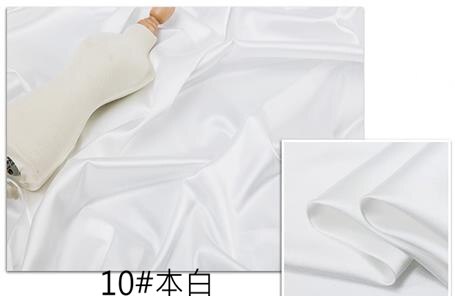 Tela satinada brillante para costura, tejido de poliéster de buena Spandex, Color sólido para coser vestidos de novia, ropa de , 50x125cm, TJ018: 10