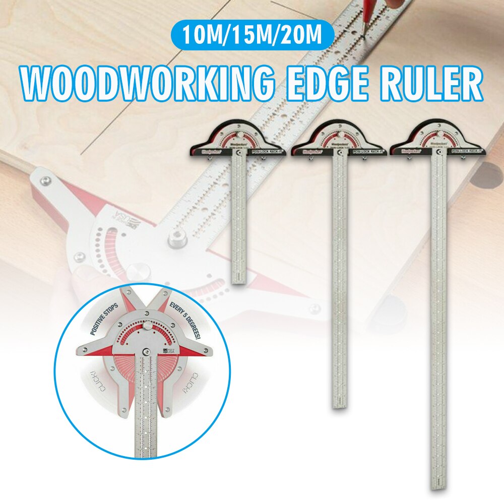 Woodworking Angle Protractor Finder Two Arms Edge Ruler Measuring Tool Multifunction Measuring Marking Framing Ruler Tool Retail