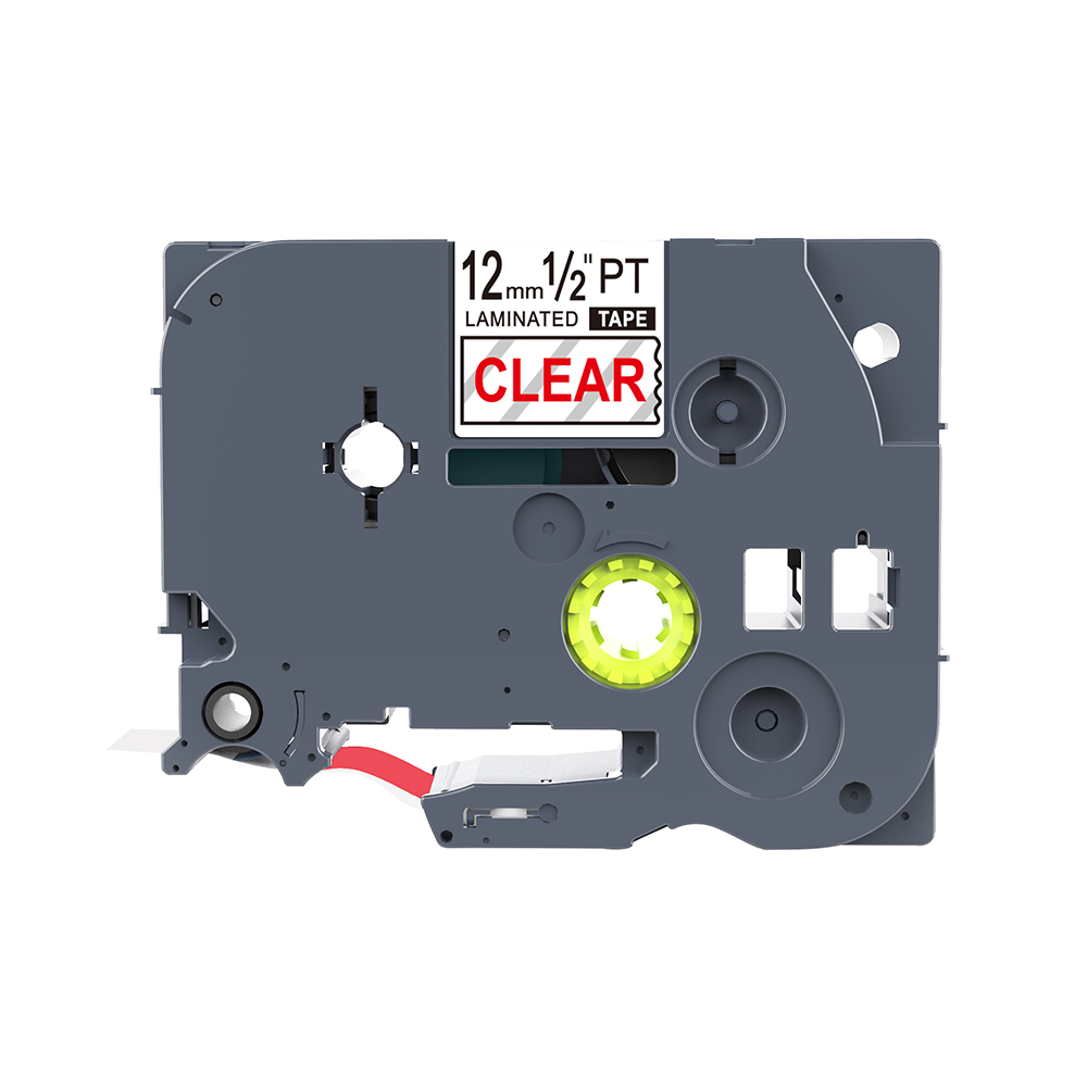 1PCS TZe-131 TZ2-131 Label Tapes PUTY 12mm Black on Clear Compatible for PT200 D210 H110 E110 Brother P-Touch Label Printer: Red-Clear