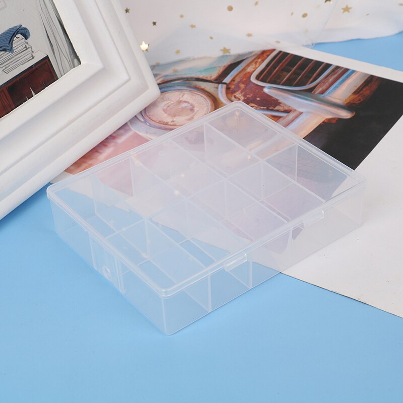 10 Cellen Opslag Strass Gereedschap Plastic Nail Art Lege Dozen Manicure Tool Case Box Container Organizer Voor Valse Tips Glitter