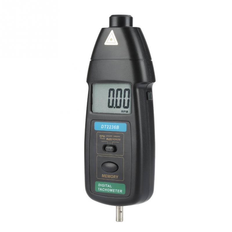 DT2236B Digital Tachometer Measuring Tools Photo/Contact Tachometer Handheld LCD Digital Tach Meter Tester