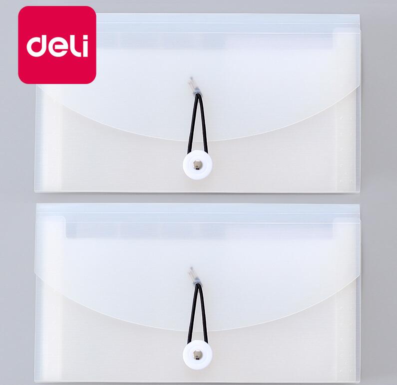 Deli 2PCS File Folder Organ Bag A5 Organizer box Paper Holder Document Folder Multi-function Storage Finishing Office Supplies: WHITE 2PCS