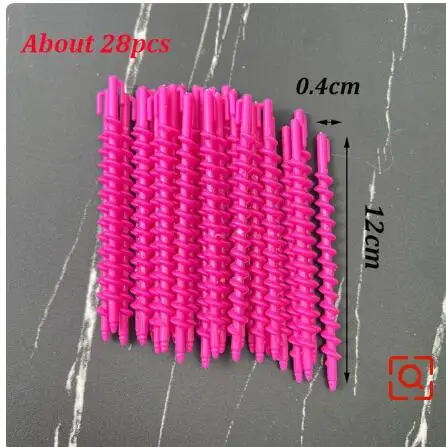 20/28 Pcs Salon Hairdressing Tools Baber Rotating Screw Plastic Styling Hair Rollers Curler Magic Spiral Perm Rod Bars