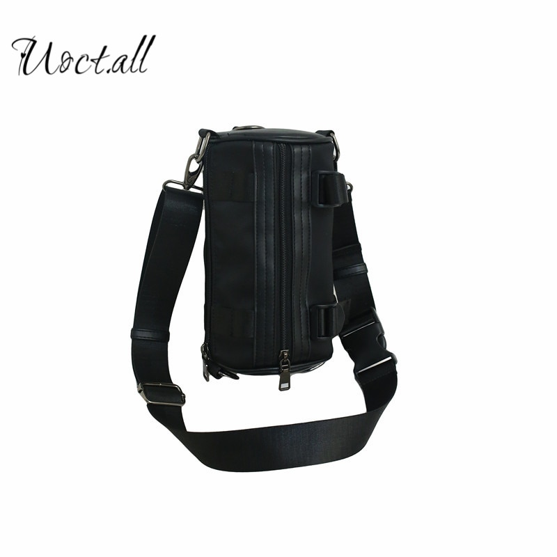 Japansk harajuku funksjon sylinder bag kvinnelig koreansk vill messenger bag student verktøy mørk vind ins strikk bag