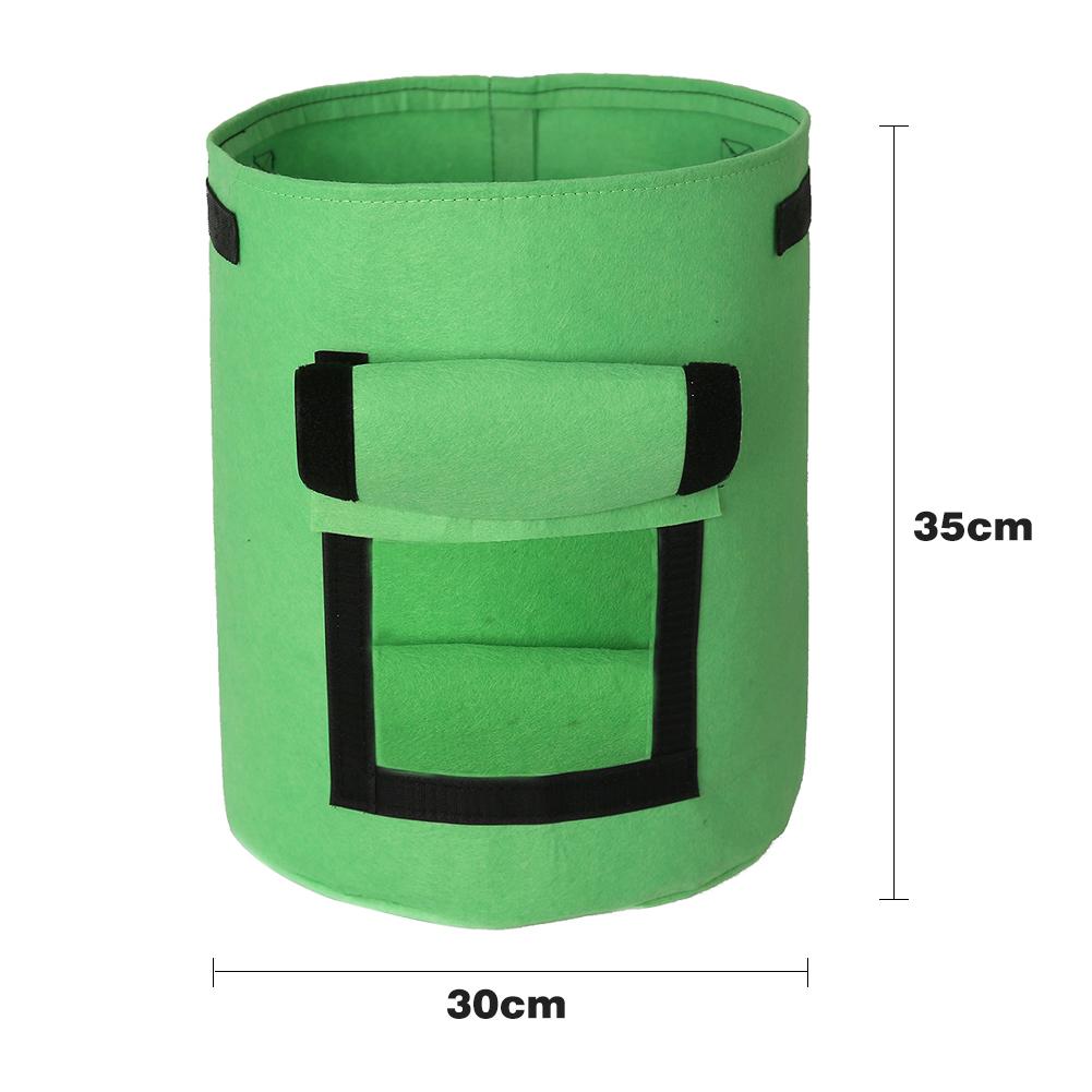 Vilt Plant Groeien Zakken Geweven Stof Tuin Aardappel Pot Greenhouse Groenteteelt Zakken Hydraterende Verticale Gereedschap Tuin Gereedschap: Green 5gallons