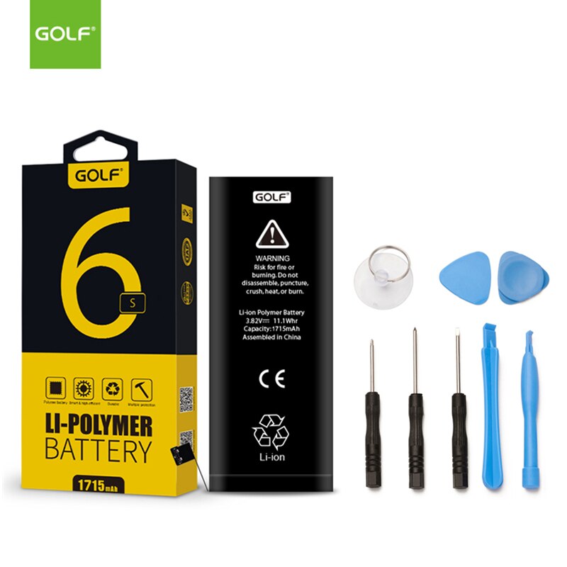Golf Originele Batterij Voor Iphone 6 Plus 6S 7 Plus 5 5S 5C 4 4S Interne Vervanging telefoon Batterie Met Installatie Gereedschap Kit