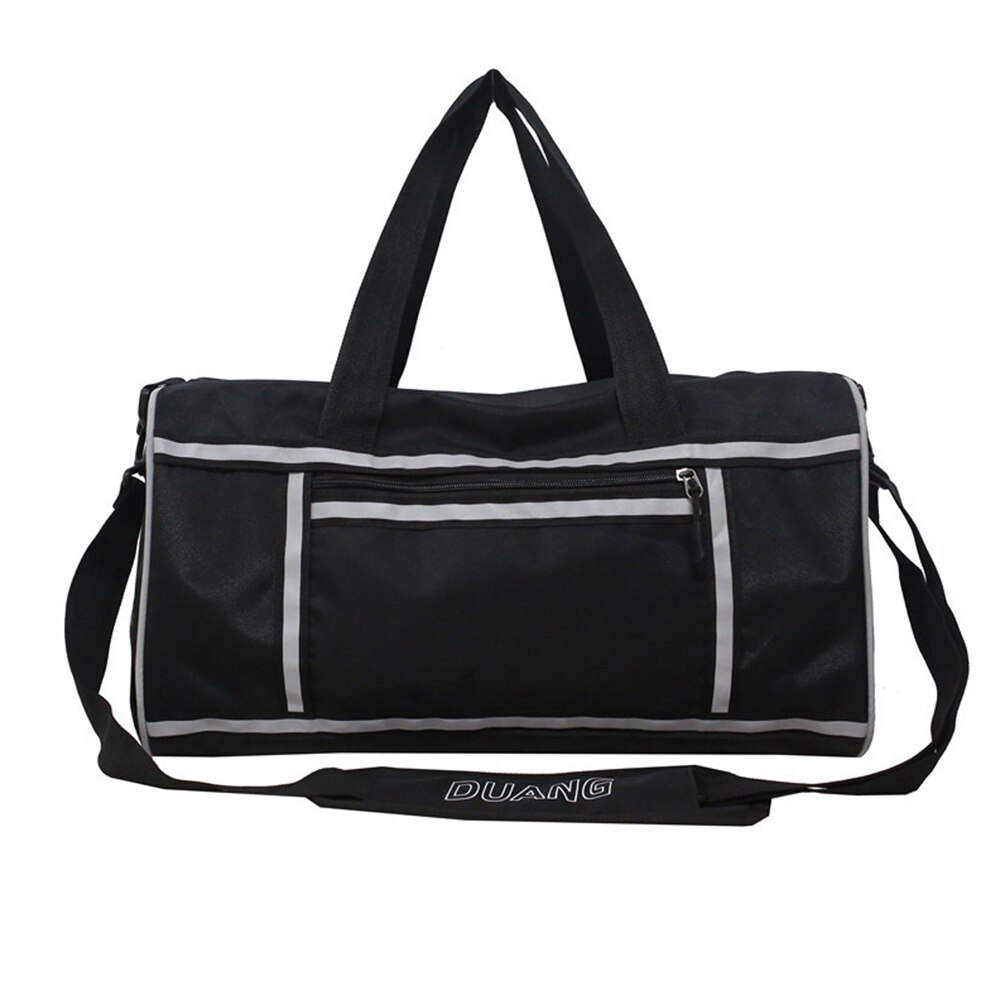 Gym Shoulder Bag With Reflective Stripe Dry Wet Separation Packing Organizer Waterproof Nylon Sport Travle Duffel Bags X236A