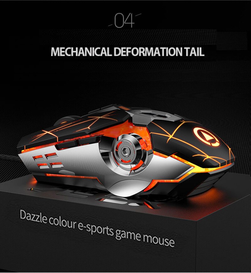 Gaming Mouse 7 Button DPI Adjustable Computer Optical LED Game Mice USB Wired Games Cable Mouse Ergonomic For PC Laptop
