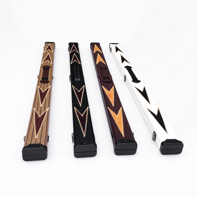 4 Kinds of Choice Patterned Leather Hand Made Cue Case for 3/4 Jointed Billiard Snooker Pool Cue and Extension