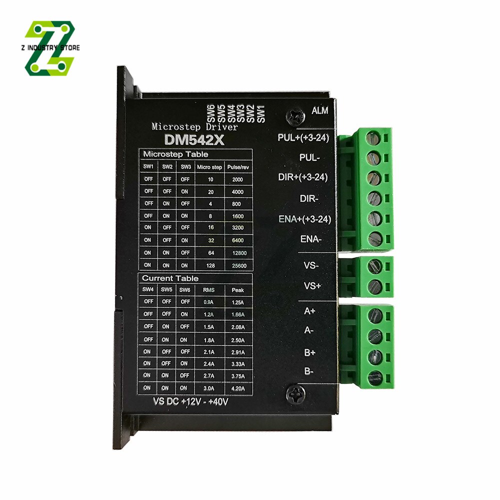 DM542X Digital Stepper Motor Driver 4.2A 128 Subdivisions Low Noise for 42/57 Stepper Motor Stepper Motor Controller