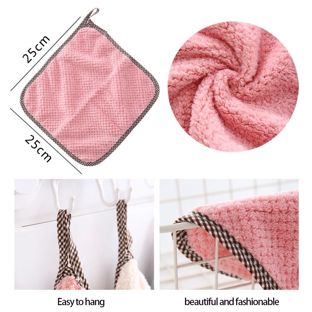 Coral Fleece Toallas De Mano Cleaning Cloth Kitchen Towel Microfiber Torchon Cuisine Trapos Cocina Trapos Cocina Pano Prato Dish