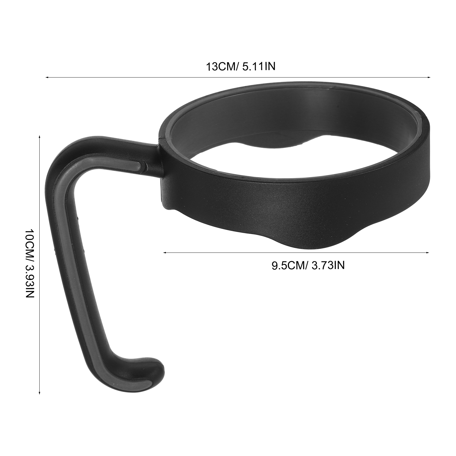 Handtag till termosmugg, handtag till termosmugg för 20 oz glas, terrängmugg (svart), handtag till vattenflaska, mugghandtag