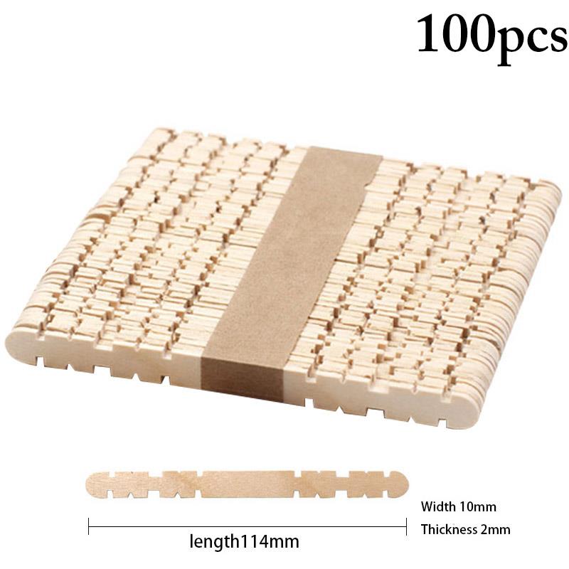 100PCS Kids Popsicle Stick Ice Cube Maker Colorful Cream Tools Model Special-Purpose Wooden Craft Stick Lollipop Mold: C
