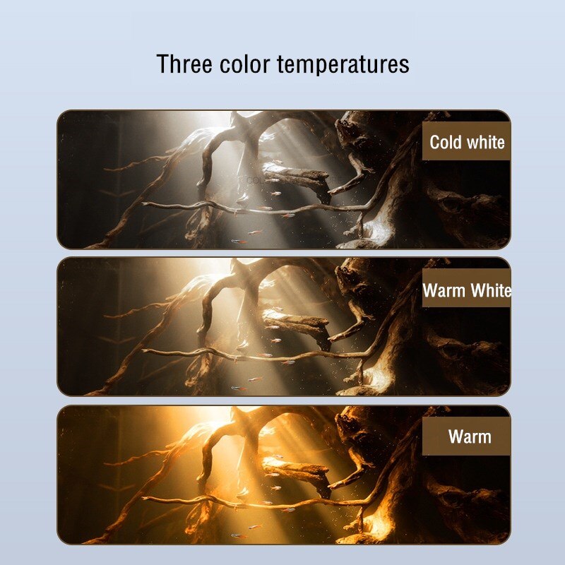 Projecteur LED à 3 couleurs avec télécommande COB, éclairage à spectre complet pour aménagement paysager d&#39;aquarium, pour la plantation de petits réservoirs et la décoration