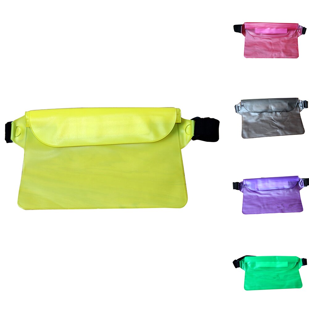 Utendørs sport bading strand stor kapasitet pvc vanntett undervanns midjeveske fanny pack strand tørr veske telefonveske lommebok