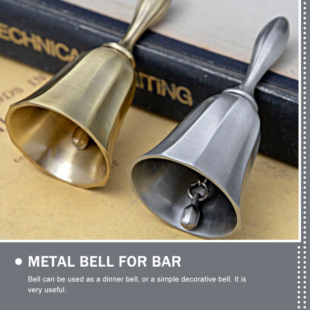 Metal Bell for Bar Restaurant Hand Bell Call Bell Desktop Zinc Alloy Bell