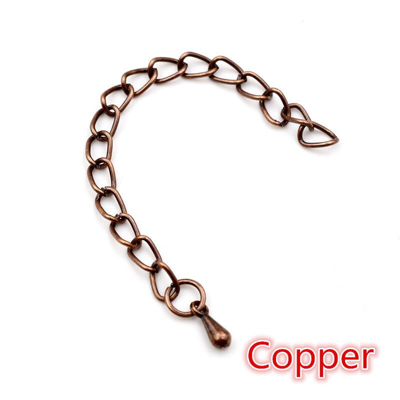 20 teile/los 50mm und 70mm 5*4mm Erweiterte Erweiterung Schwanz Kette Halskette Schwanz Kette Verbindungsstück-entdeckungen für Armband Basis Tablett: Copper / 50mm Length