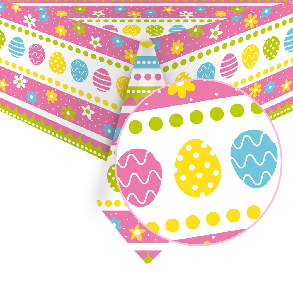 1Pc Easter Rabbit Tablecloth 137*274cm Disposable Table Cloth Happy Easter Home Decor Kids Birthday Party Supplies