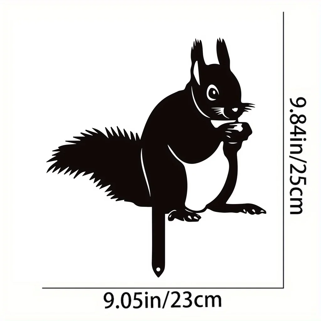 Rzeźba królika – puste figurki z kutego żelaza, odporne na kurz i realistyczne królik/wiewiórka robić ogrodu, domu i podwórka: BŁĘKITNA