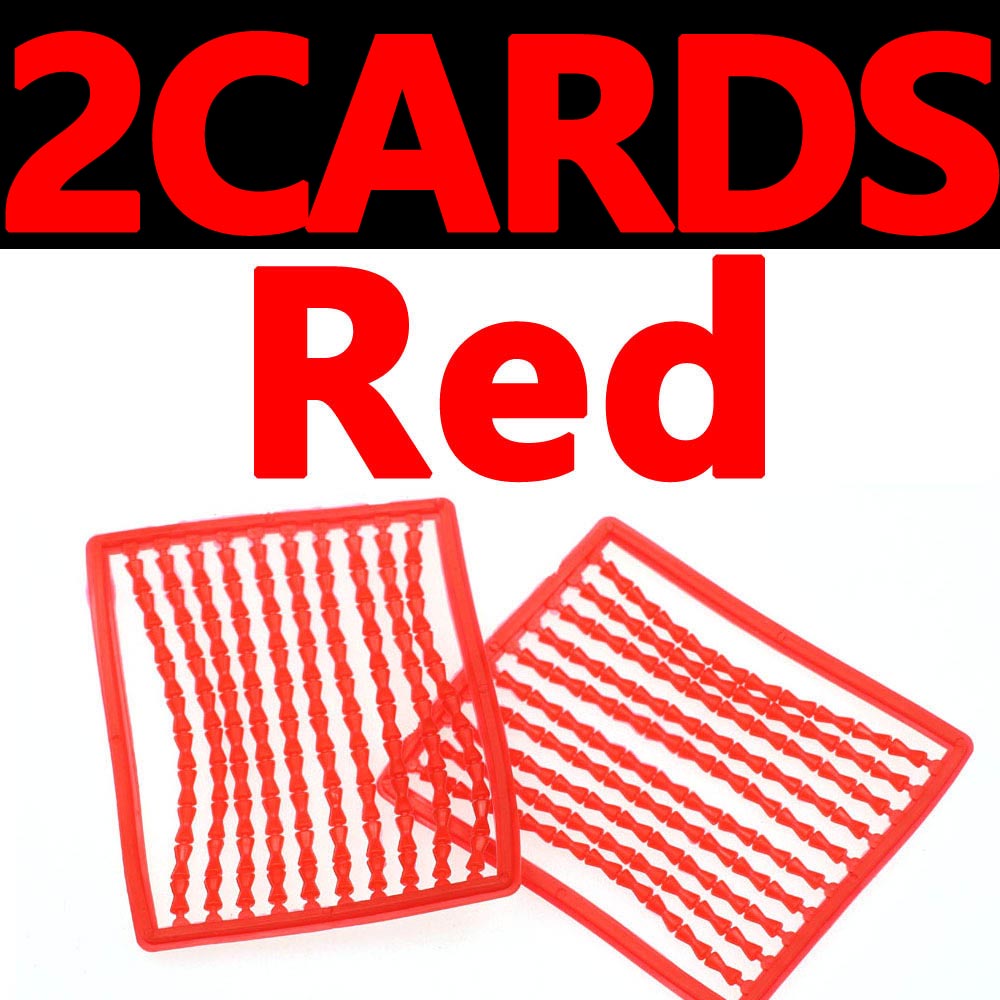Boilies-tope de cebo para pesca de carpa, aparejo de extremo, soporte de anclaje, tope de mancuerna, 2 tarjetas/200 Uds.: 2 red soft