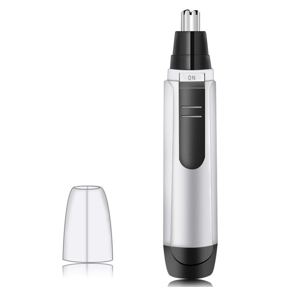 Electric Nose Ear Hair Trimmer Nasal Shaver Hair Removal Shaver Clipper For Men Women Quick Safe Nasal Hair Trim Remover Kit: Silver