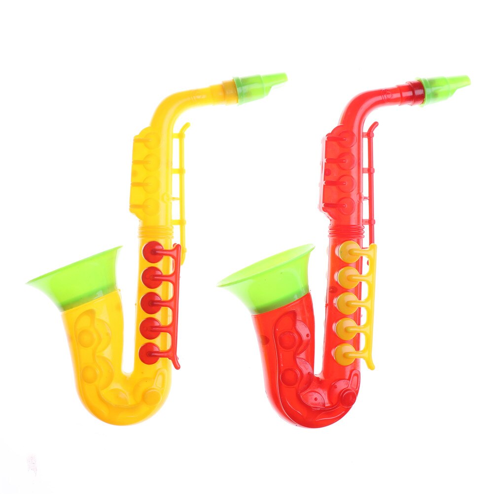 Plastic Leren Muzikale Saxofoon Instrument Plastic Baby Kids Muziekinstrument Vroege Onderwijs Speelgoed 21Cm