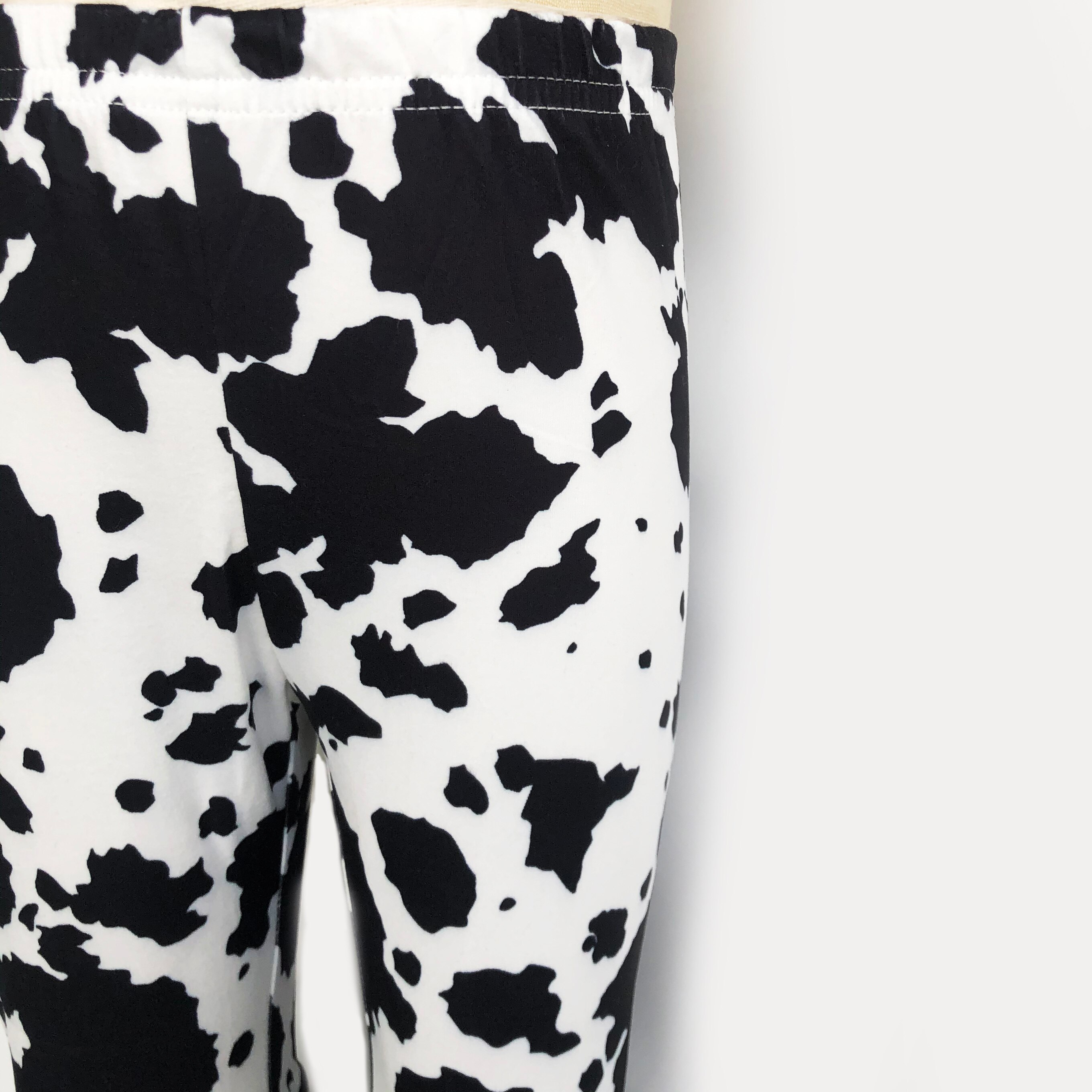 GirlyMax Spring Girls Long Bell Bottom Cow Print Pants