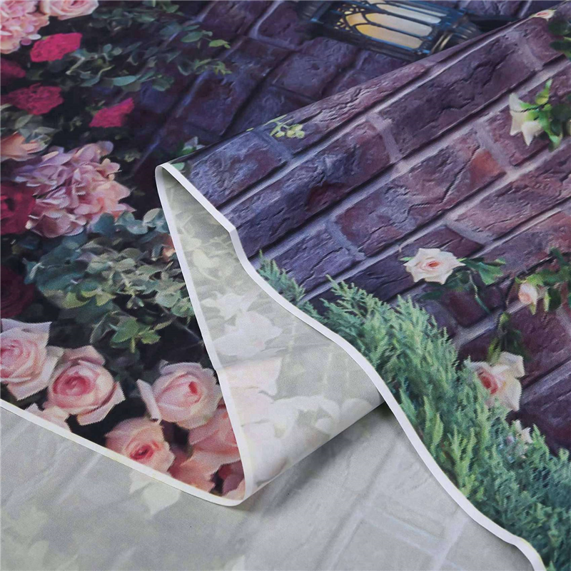 3-teiliges Blumen Ziegelwand Fotografie Hintergrund - 7x5ft Vinyl Frühling Studio Hintergrund