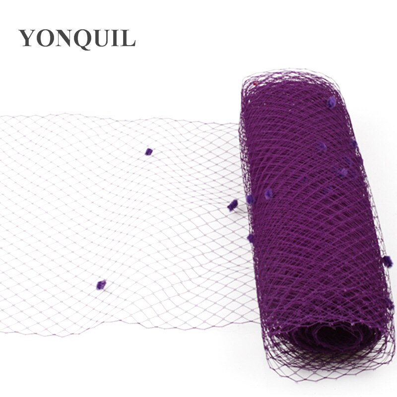 Lilla 5 yards pr. parti fuglebur slør med prik 45 cm bredde russisk slør netting bryllup prik slør stof gør-det-selv hårtilbehør