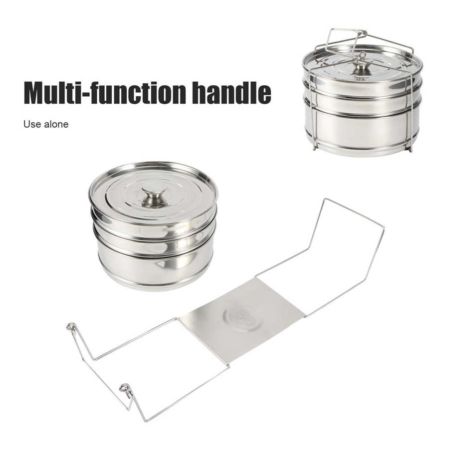 Kitchen Cooking Steam Stackable 3 Tier Stainless Steel Cooker Pot Set Cook Food Pressure Pot Accessories Cookware