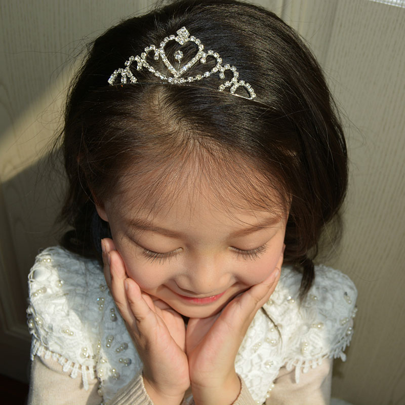 Luxury Diadem Crystal Crown Rhinestone Headband Princess Tiara Girls Accessories Kids Jewelry Vine Wedding Tiaras for Brides