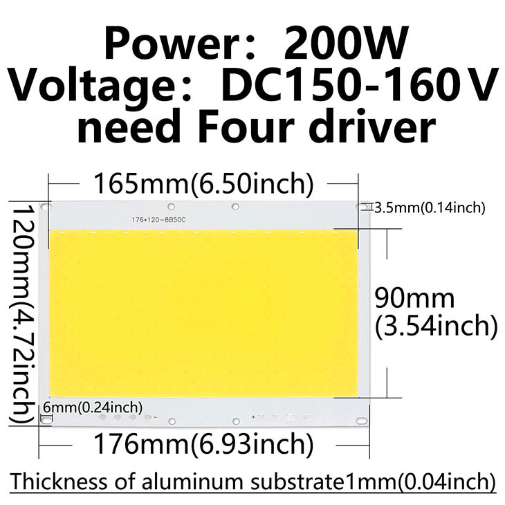 LED Kolben Lampe Perle 10W 20W 30W 50W 100W 150W 200W Flut Tafel Licht LED Birne Strahler draussen Chip Diode Quadratische Lampe Kalt Weiß: Schwarz
