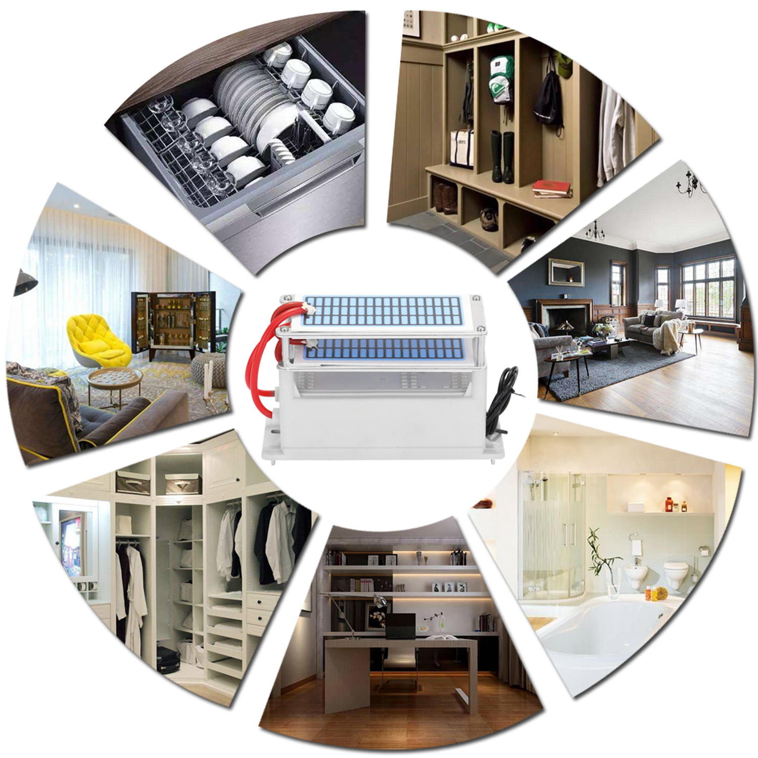 28g/h Portable Ceramic Generator Ozone Machine Long Life Air Water Purifier Ozonizer Home Use Ozonator Air Cleaner