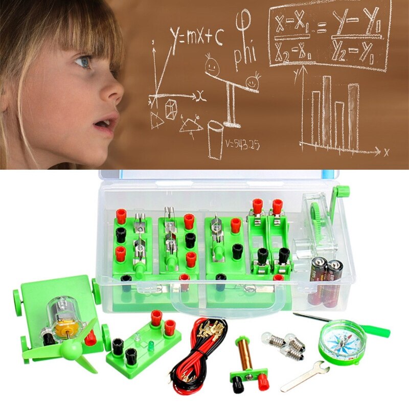 Physics Labs Circuit Learning Kit Basic Electricity Discovery Principles Kit for Science Study Parallel Magnetism Equipment 85WF