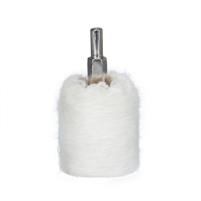 Mop Pad Plastic 6mm Polishing Wheel Set Cylinder Polishing Metal Sleeve Cotton Cloth Polishing Wheel Drill 8Pcs