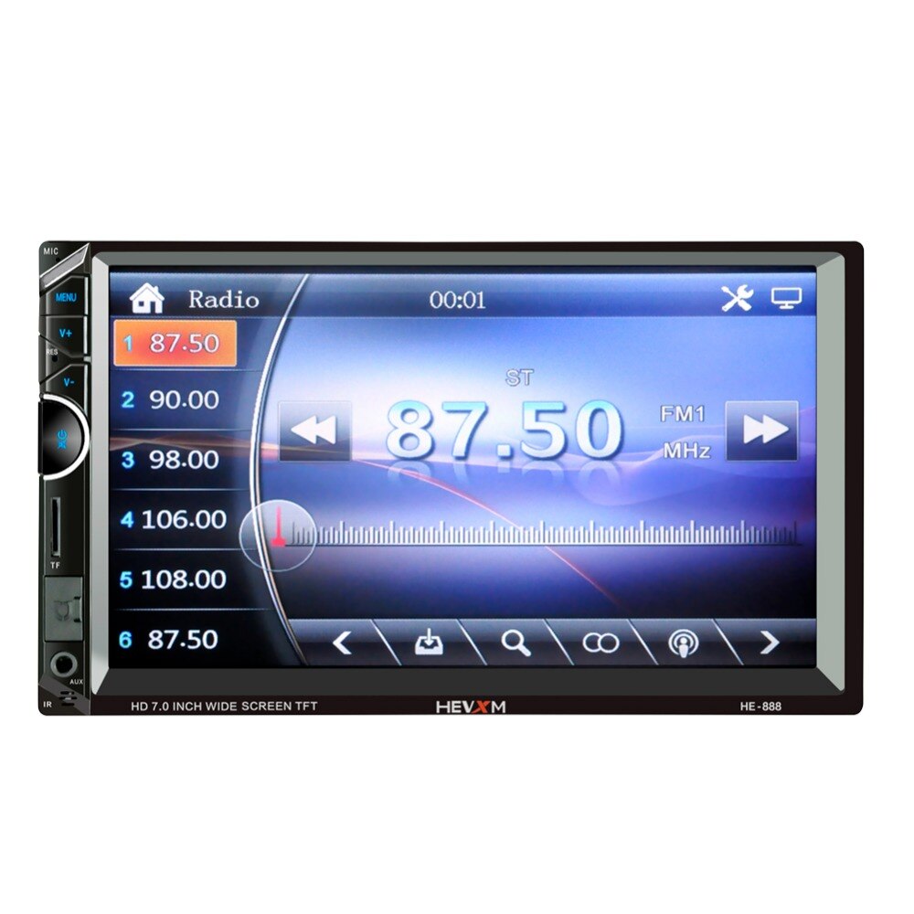 Car Multimedia Player with IOS/Android Mirror Link Bluetooth Autoradio 2 Din 7" Touch Screen MP5 TF USB Radio