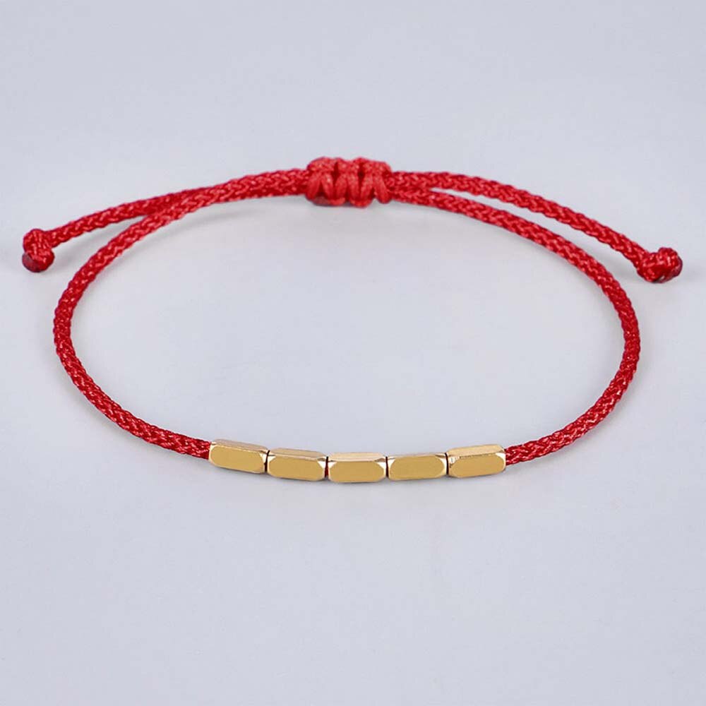 Handgemaakte Tibetaanse Boeddhistische Gevlochten Katoen Koperen Kralen Lucky Touw Armband & Bangles Voor Vrouwen Mannen Draad Armbanden: Style 2